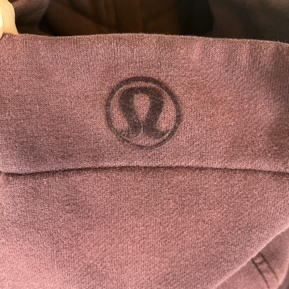 Lululemon Scuba Hoodie Floral Flock Womens Size 4 Plum Purple Full Zip Velvet - Picture 8 of 11